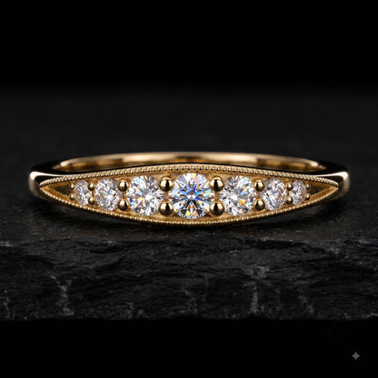 0.200 ct Vintage Inspired Lab Grown Diamond Wedding Band