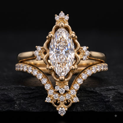 vintage marquise engagement rings​

