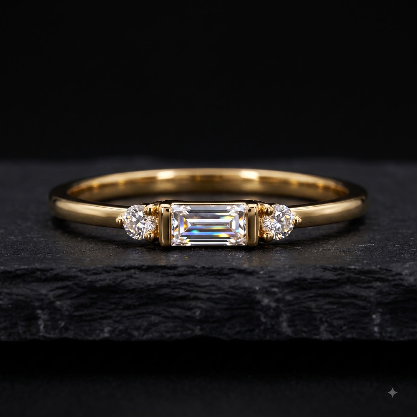 0.200 ct Baguette Cut Lab Grown Diamond Wedding Band