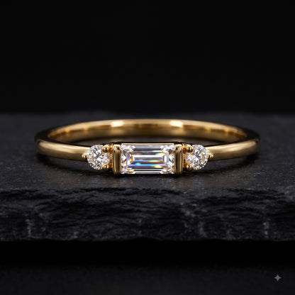 0.200 ct Baguette Cut Lab Grown Diamond Wedding Band
