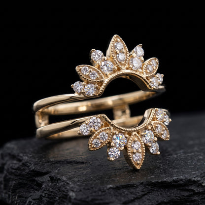 delicate floral diamond ring for women