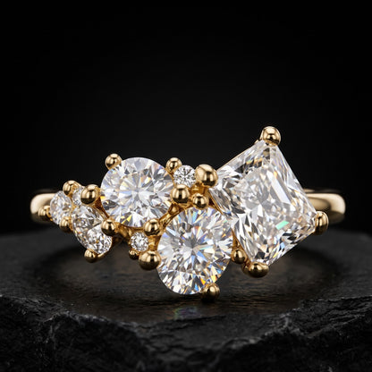 1 carat radiant cut lab grown diamond ring