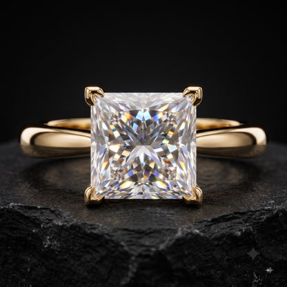 1.00CT Princess Cut Lab Grown Diamond Engagement Ring