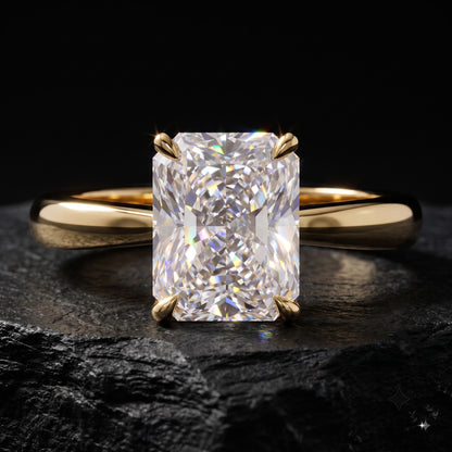 1.00CT Radiant Cut Lab Grown Diamond Engagement Ring