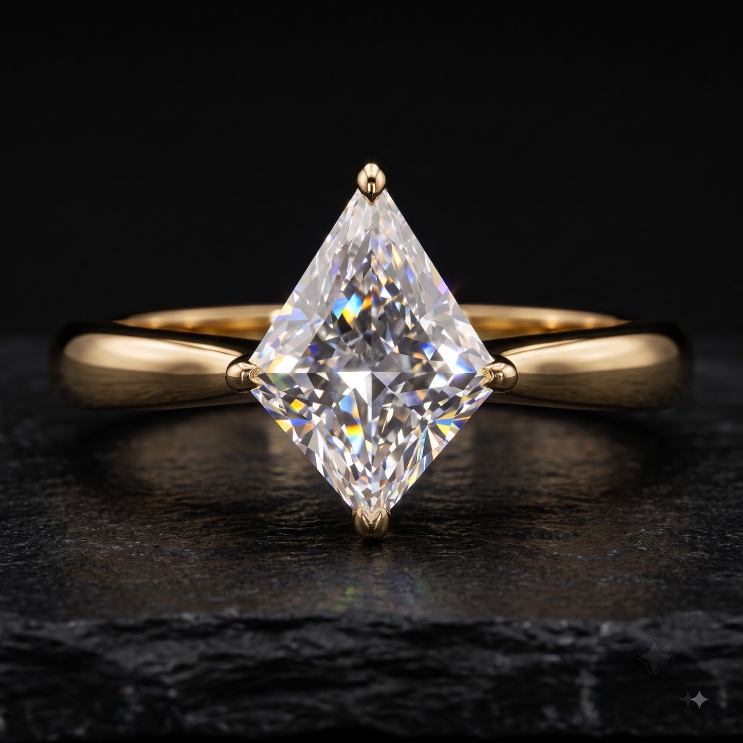 1.00CT Kite Cut Lab Grown Diamond Engagement Ring