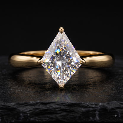 1.00CT Kite Cut Lab Grown Diamond Engagement Ring