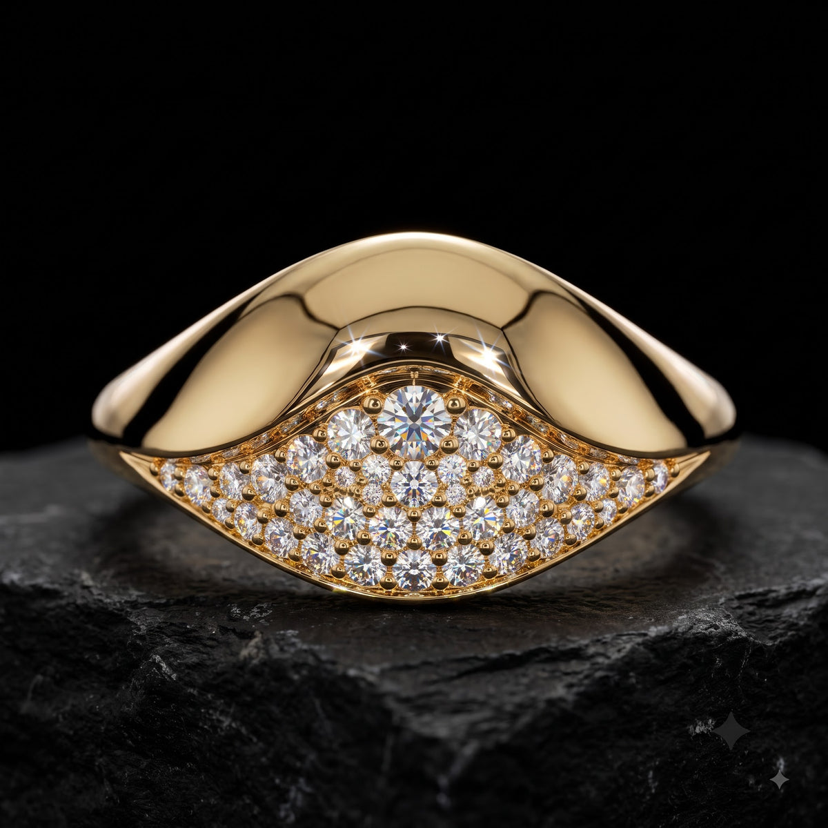 0.500 ct Round Cut Lab Grown Diamond Cluster Wedding Band