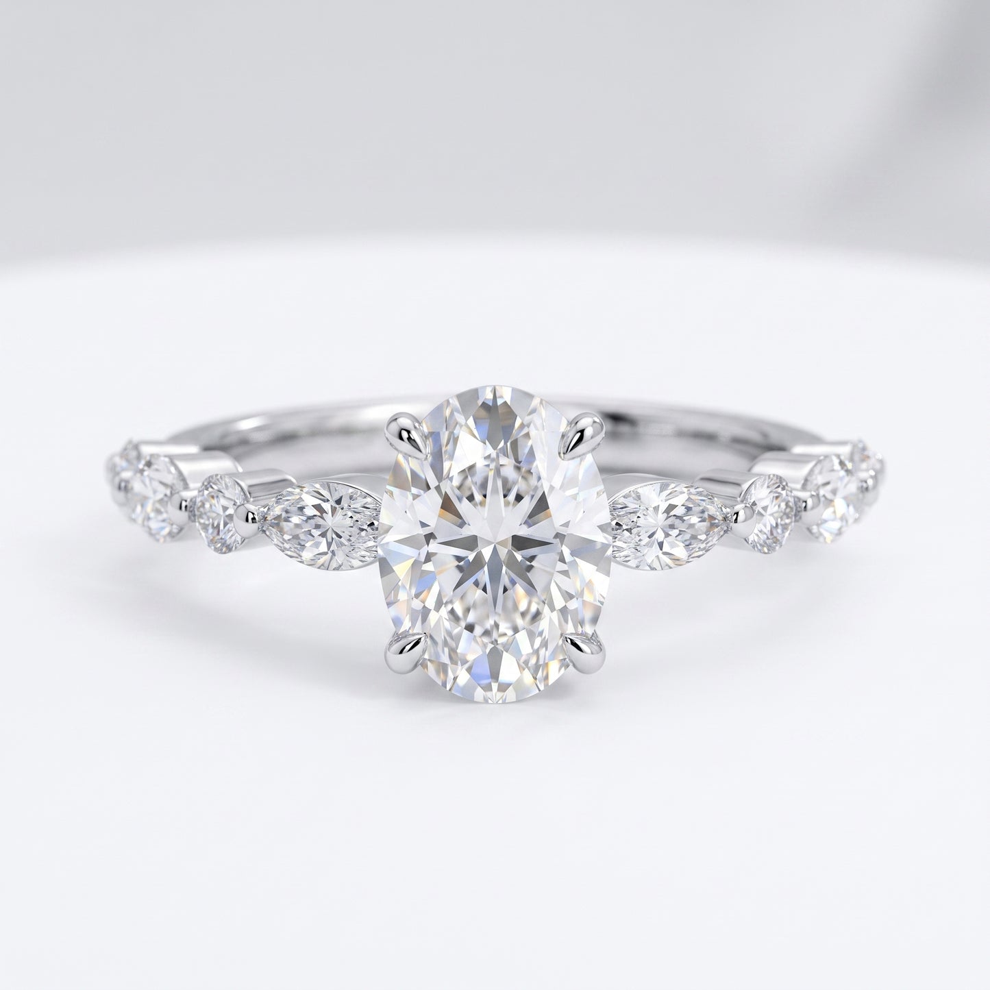 2.90 ct Oval Lab-Grown Diamond Engagement Ring