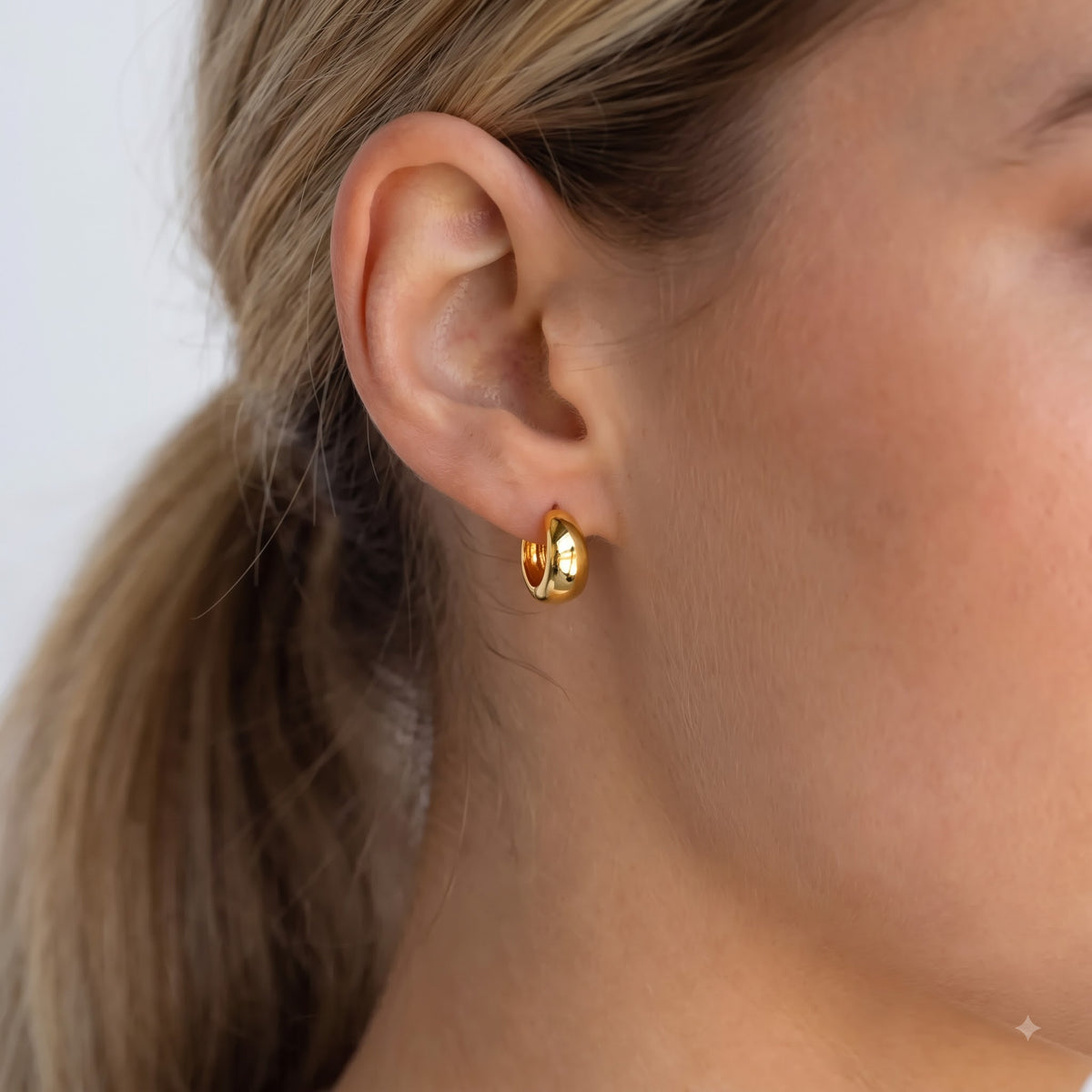 14K Gold Chunky Hoop Earrings