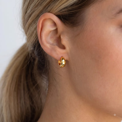14K Gold Chunky Hoop Earrings