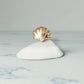 Seashell Stud Earrings • Lab Grown Diamond Earrings