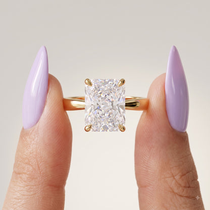 1.00CT Radiant Cut Lab Grown Diamond Engagement Ring