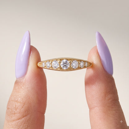0.200 ct Vintage Inspired Lab Grown Diamond Wedding Band