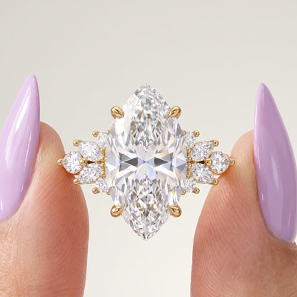 marquise shaped wedding ring​

