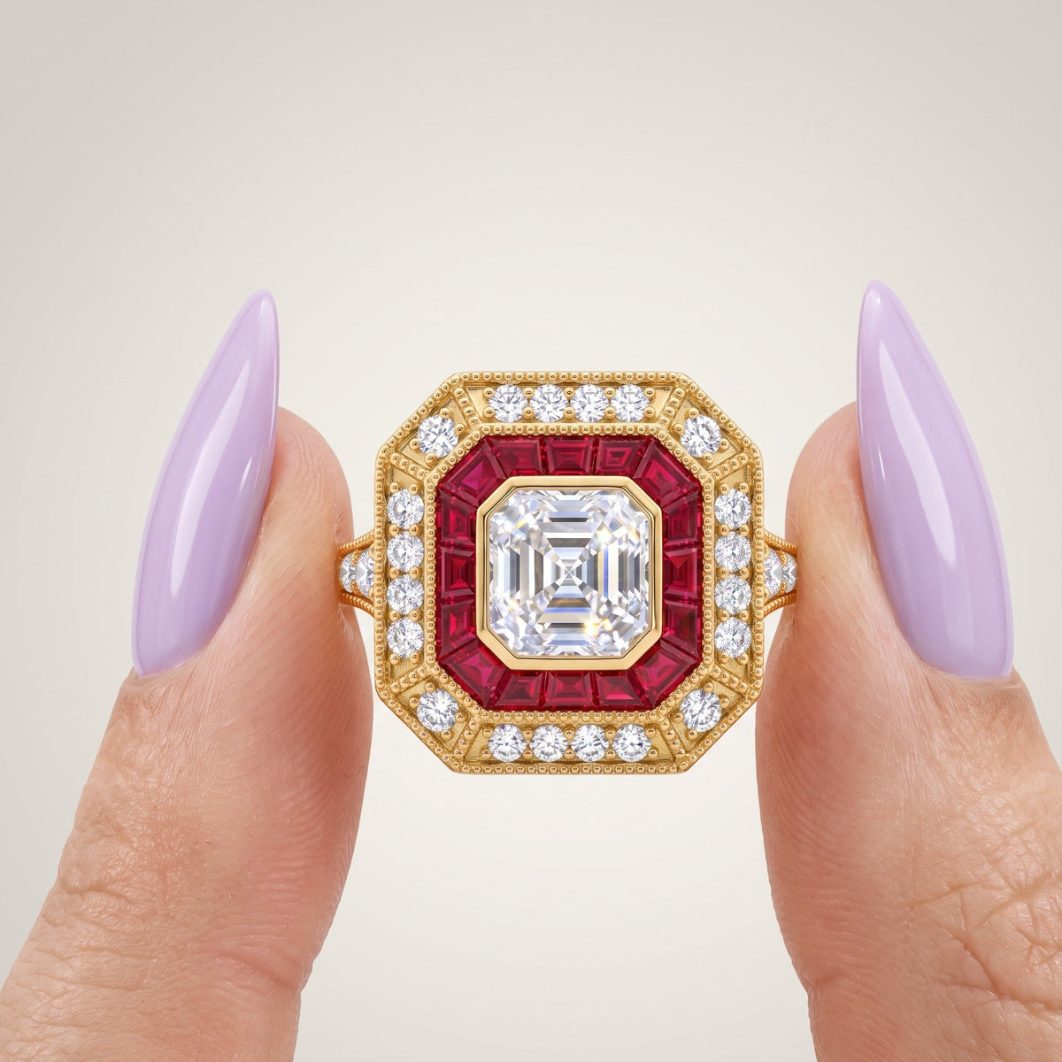 asscher cut engagement rings​

