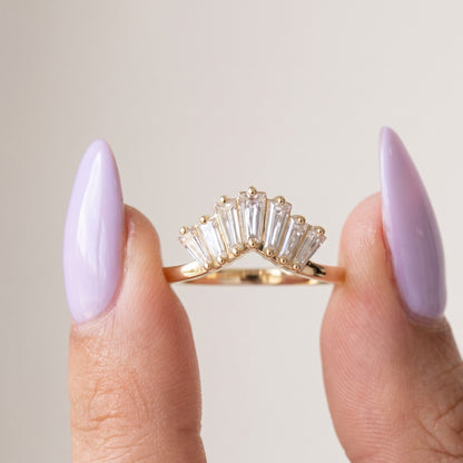 wedding band with baguettes​

