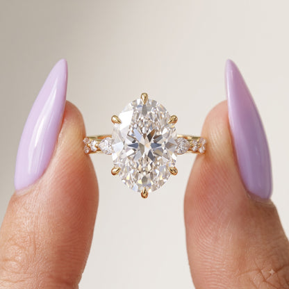 1.40ct Oval Cut Lab Grown Diamond Engagement Ring