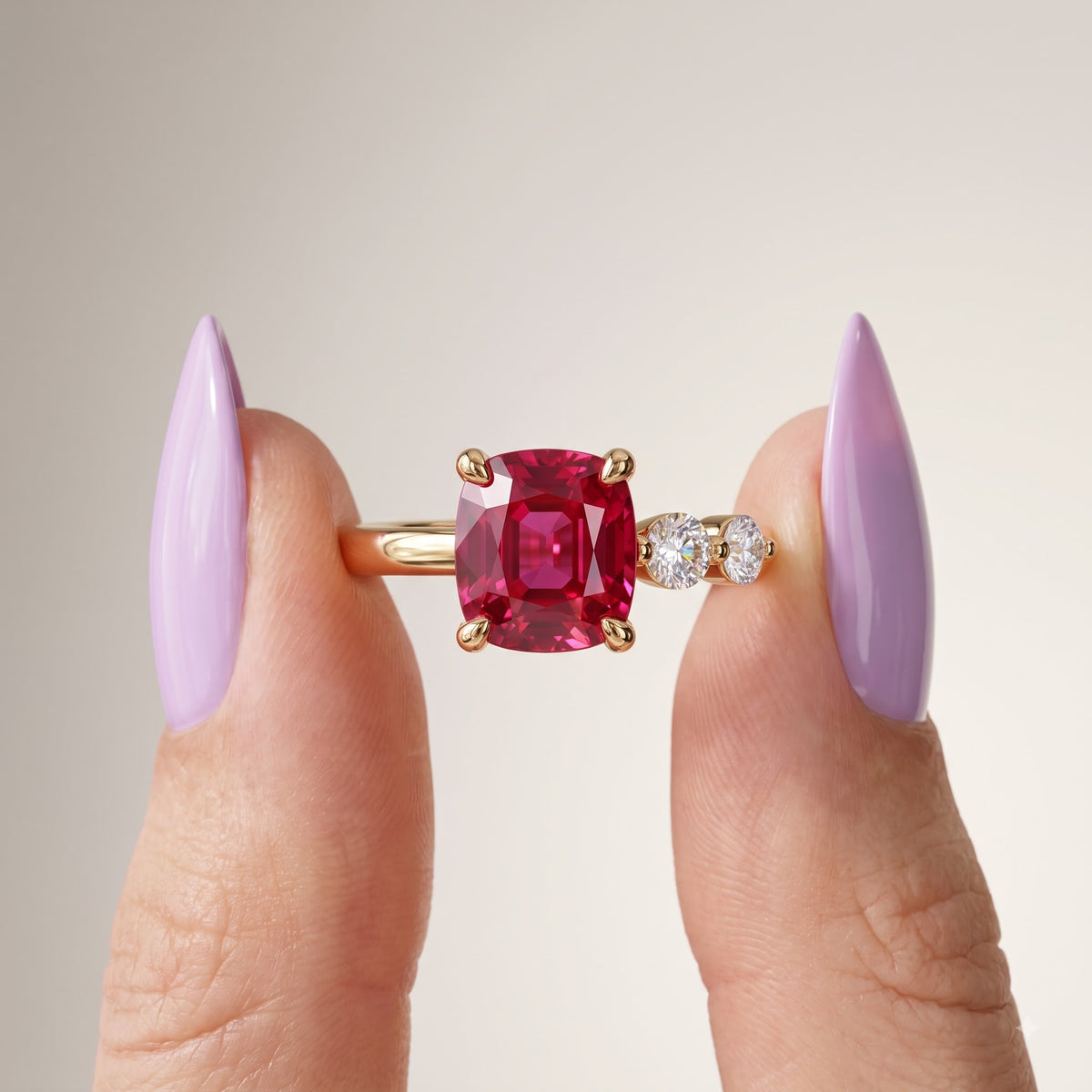 cushion cut ruby stone​

