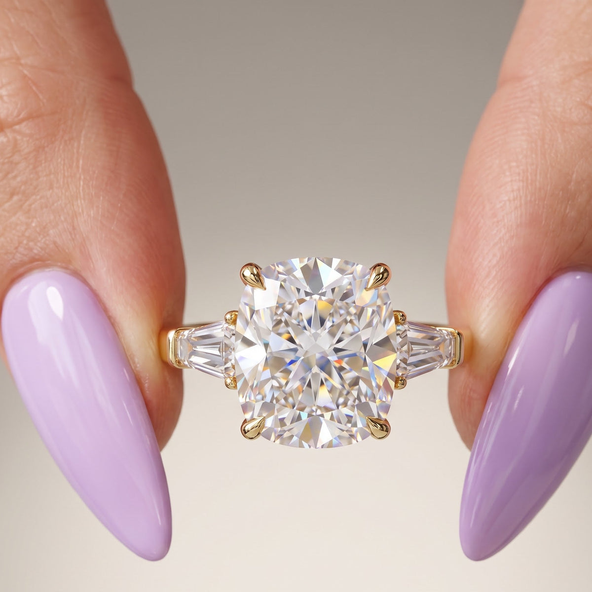 cushion cut diamond engagement ring​

