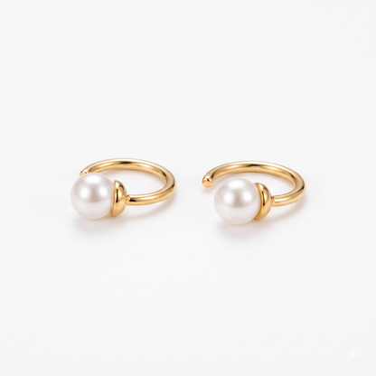 hoop earrings with pearls​

