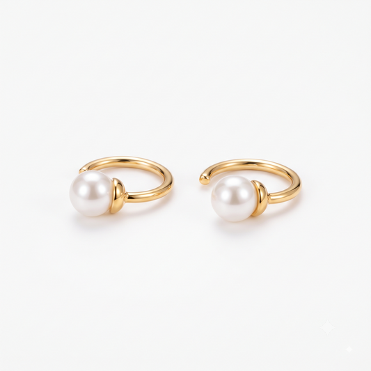 hoop earrings with pearls​

