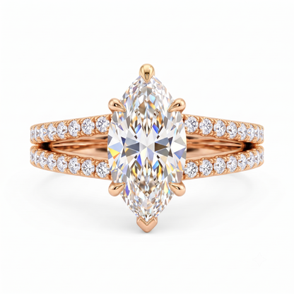 4.00ct Marquise cut Lab-Grown engagement ring