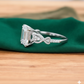 1.6CT Emerald Cut Lab Grown Diamond Engagement Ring