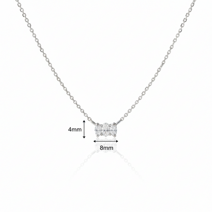 0.300 Ct Dainty  Cluster Necklace • Minimalist Gold Pendant Necklace