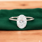 2.640 ct Vintage Oval Cut Moissanite Engagement Ring