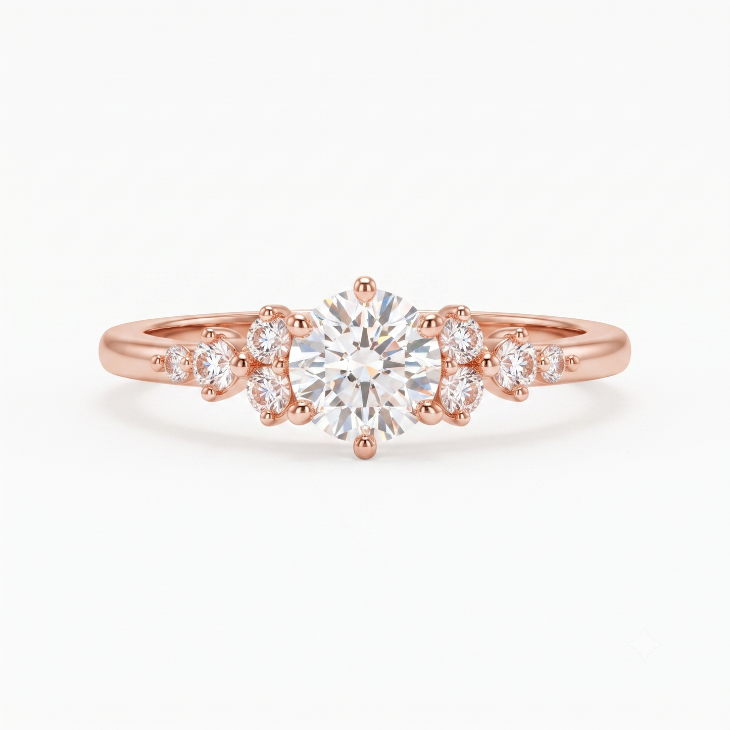 Vintage 0.750CT Unique Cluster engagement ring
