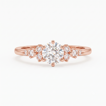 Vintage 0.750CT Unique Cluster engagement ring