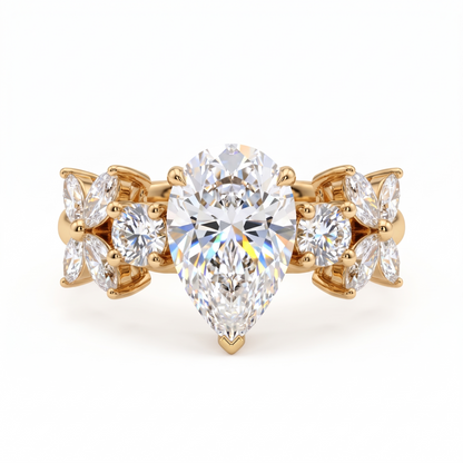 2.0ct Pear Cut Prong Lab-Grown Engagement Ring