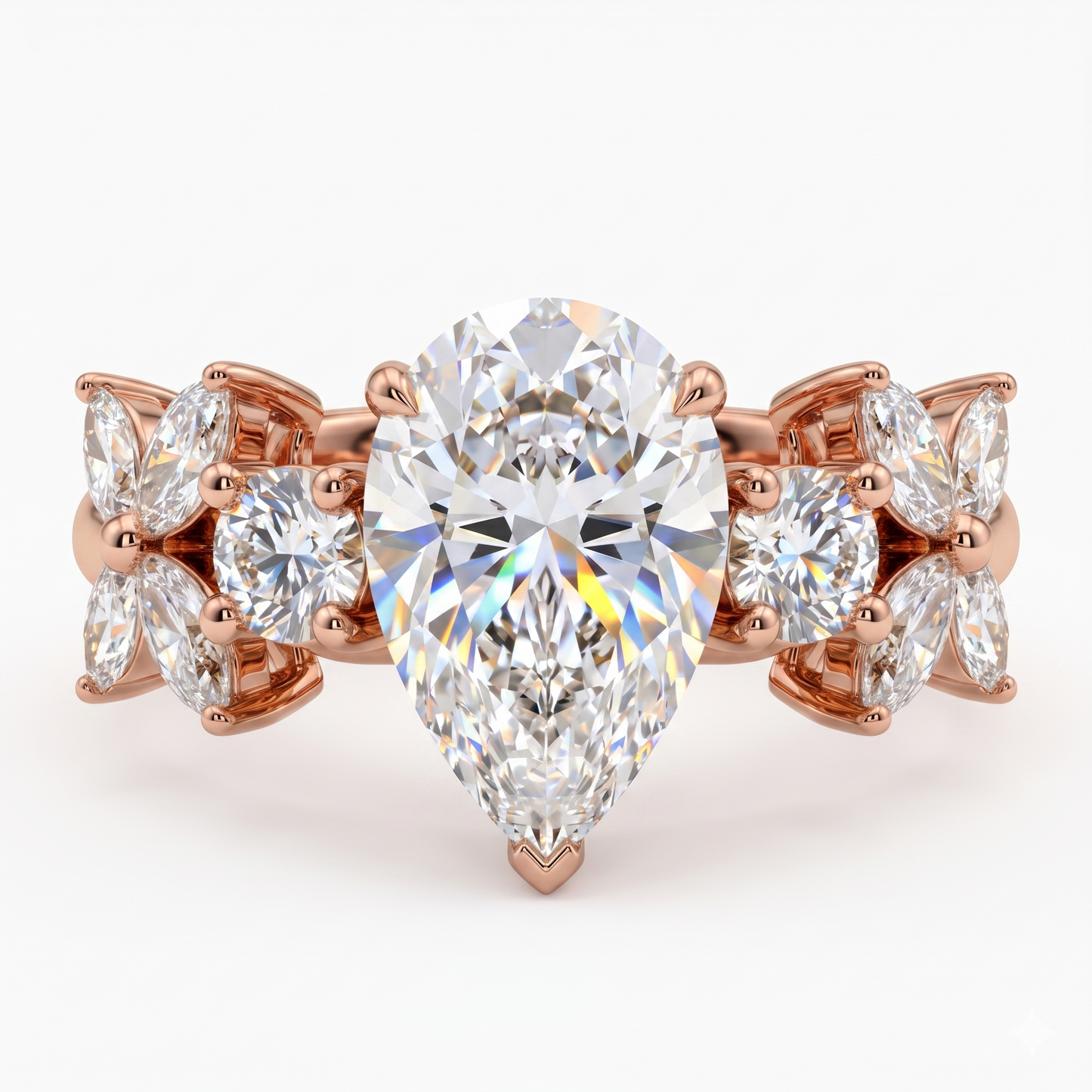 2.0ct Pear Cut Prong Lab-Grown Engagement Ring