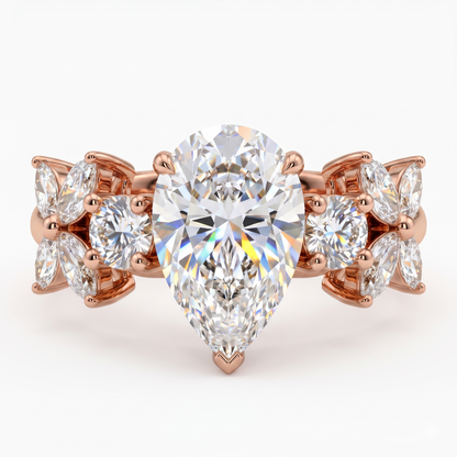 2.0ct Pear Cut Prong Lab-Grown Engagement Ring