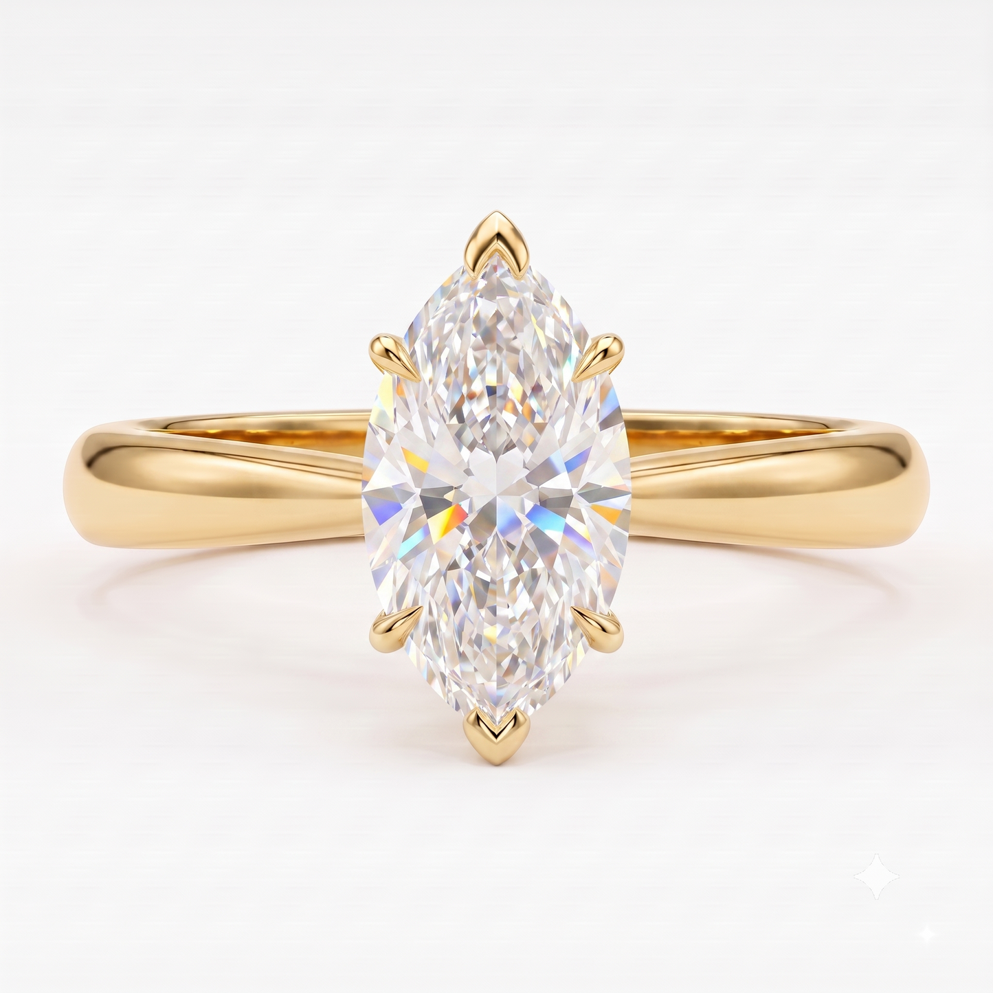 1.00CT Marquise Cut Lab Grown Diamond Engagement Ring