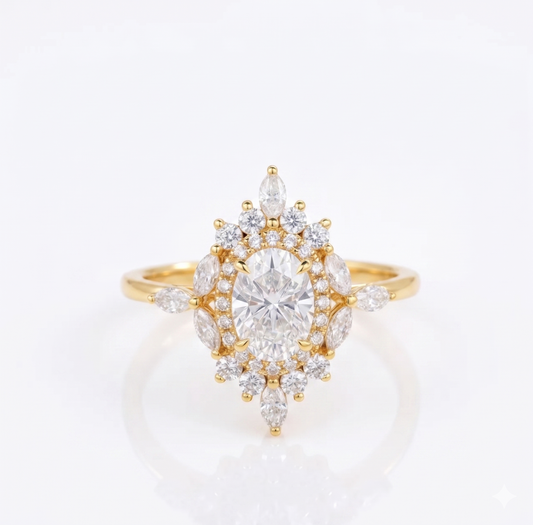1.22 ct Oval Lab-Grown Diamond Engagement Ring – Rose Gold