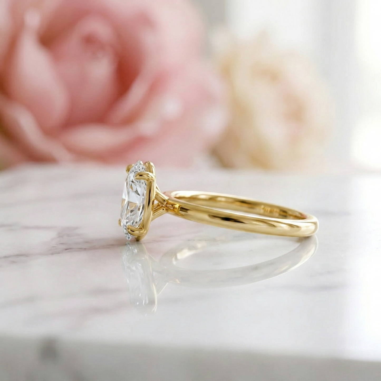 2.00CT Oval Cut Lab-Grown Diamond Engagement Ring