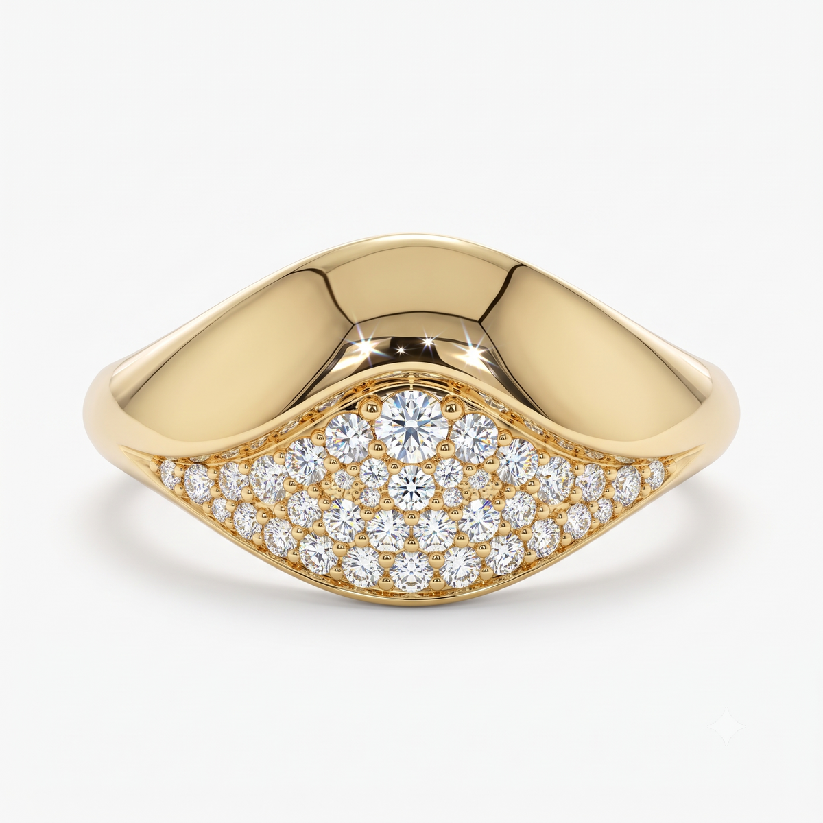 0.500 ct Round Cut Lab Grown Diamond Cluster Wedding Band