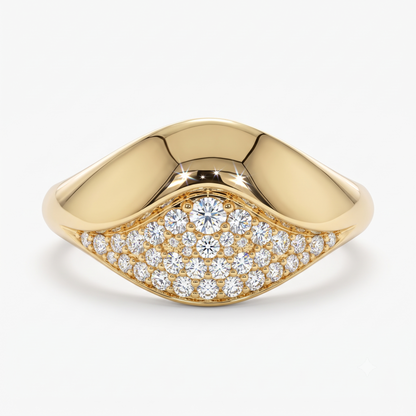 0.500 ct Round Cut Lab Grown Diamond Cluster Wedding Band