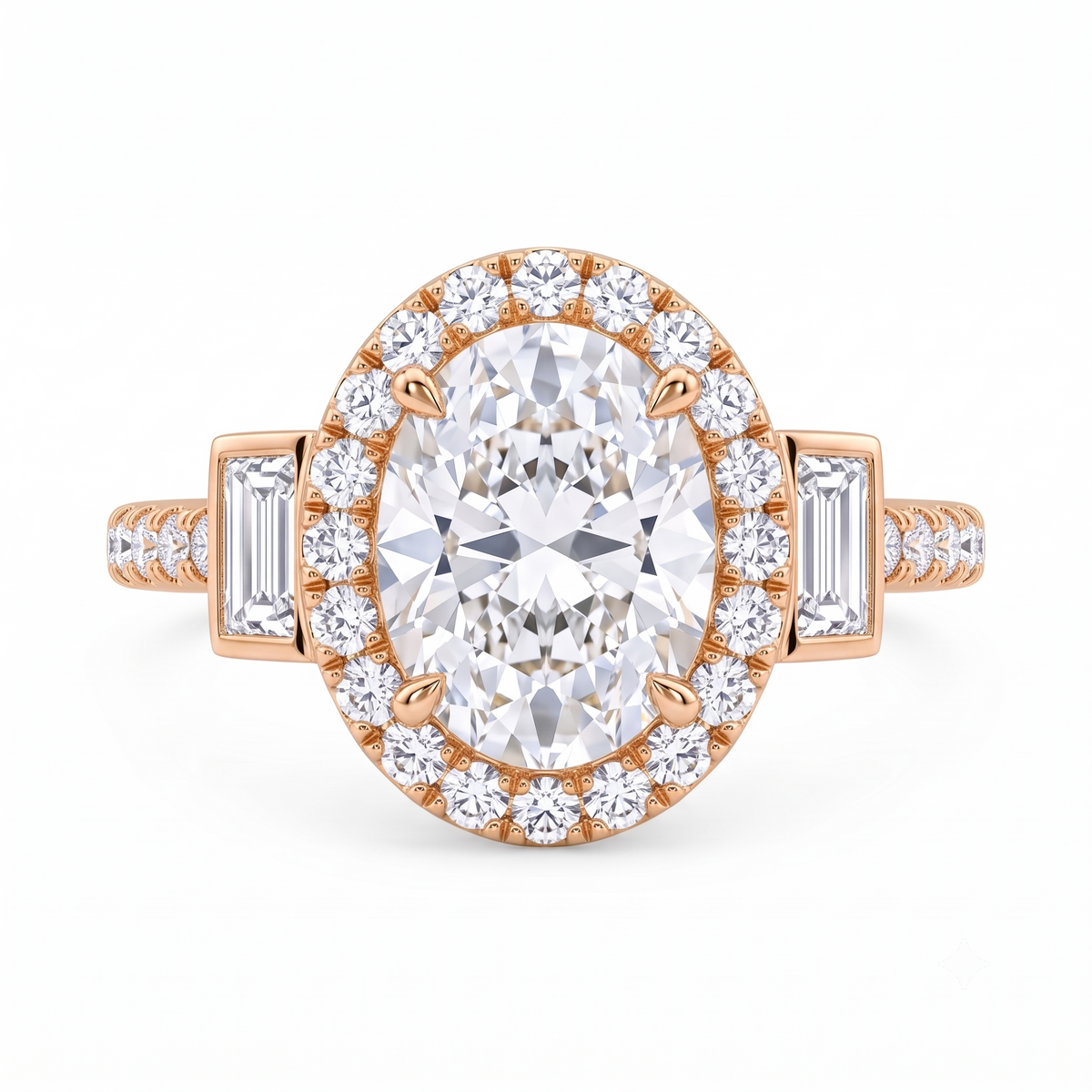 halo oval engagement ring​

