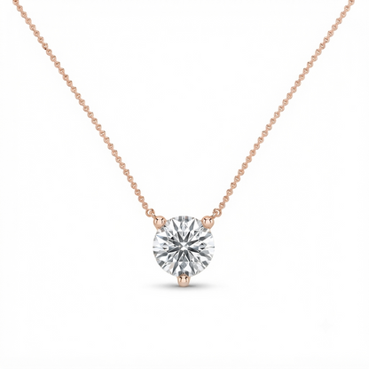 2.50 ct Dainty Round Cut Lab Grown Diamond Solitaire Pendant Necklace