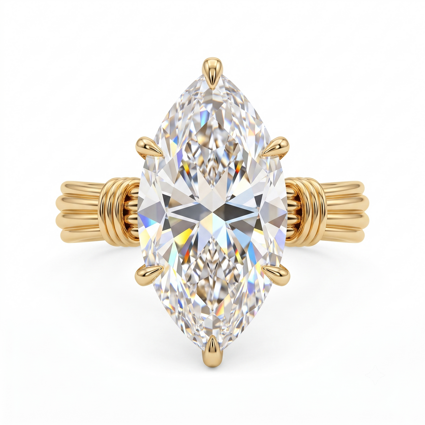 1.00ct Elegant Marquise Cut Lab Grown Diamond Engagement Ring