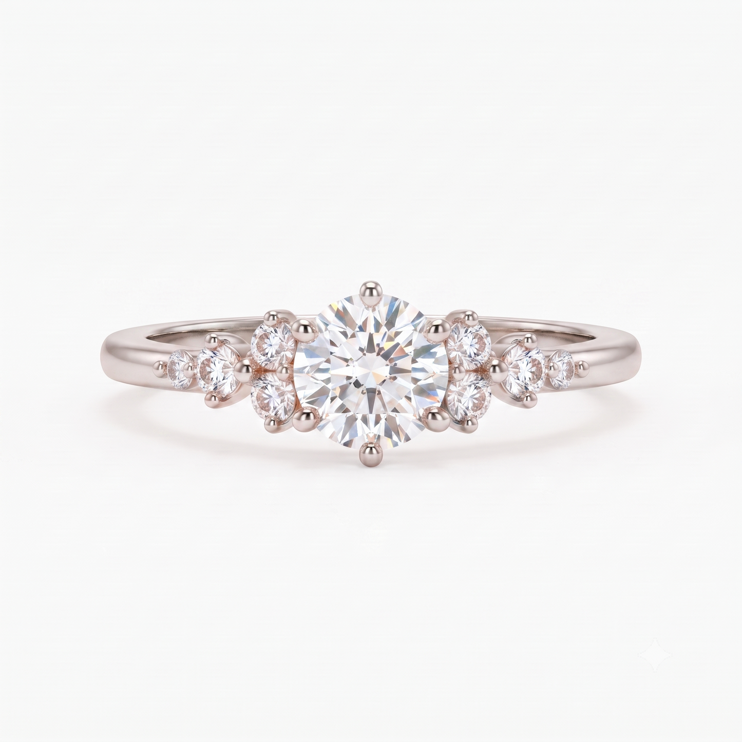 Vintage 0.750CT Unique Cluster engagement ring