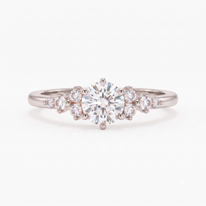 Vintage 0.750CT Unique Cluster engagement ring