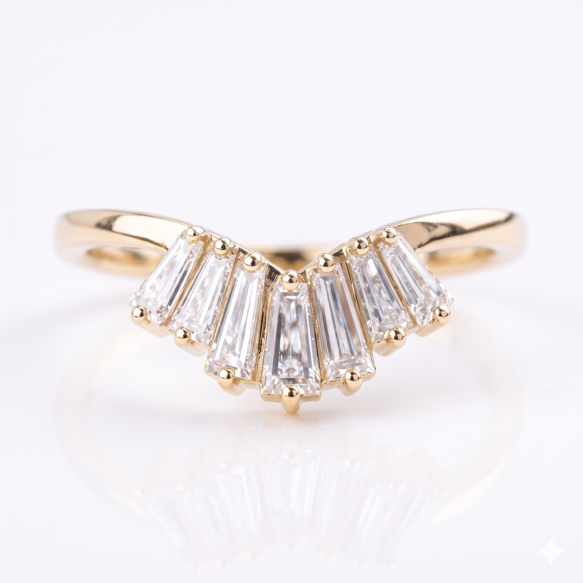 wedding band with baguettes​

