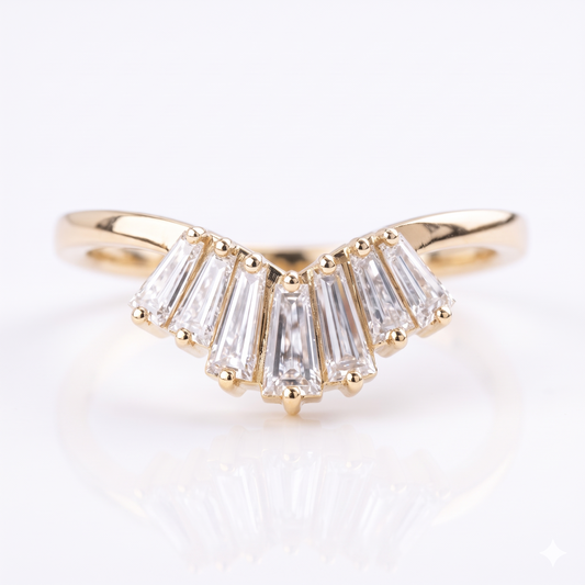 wedding band with baguettes​

