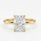 radiant cut lab grown diamond engagement ring