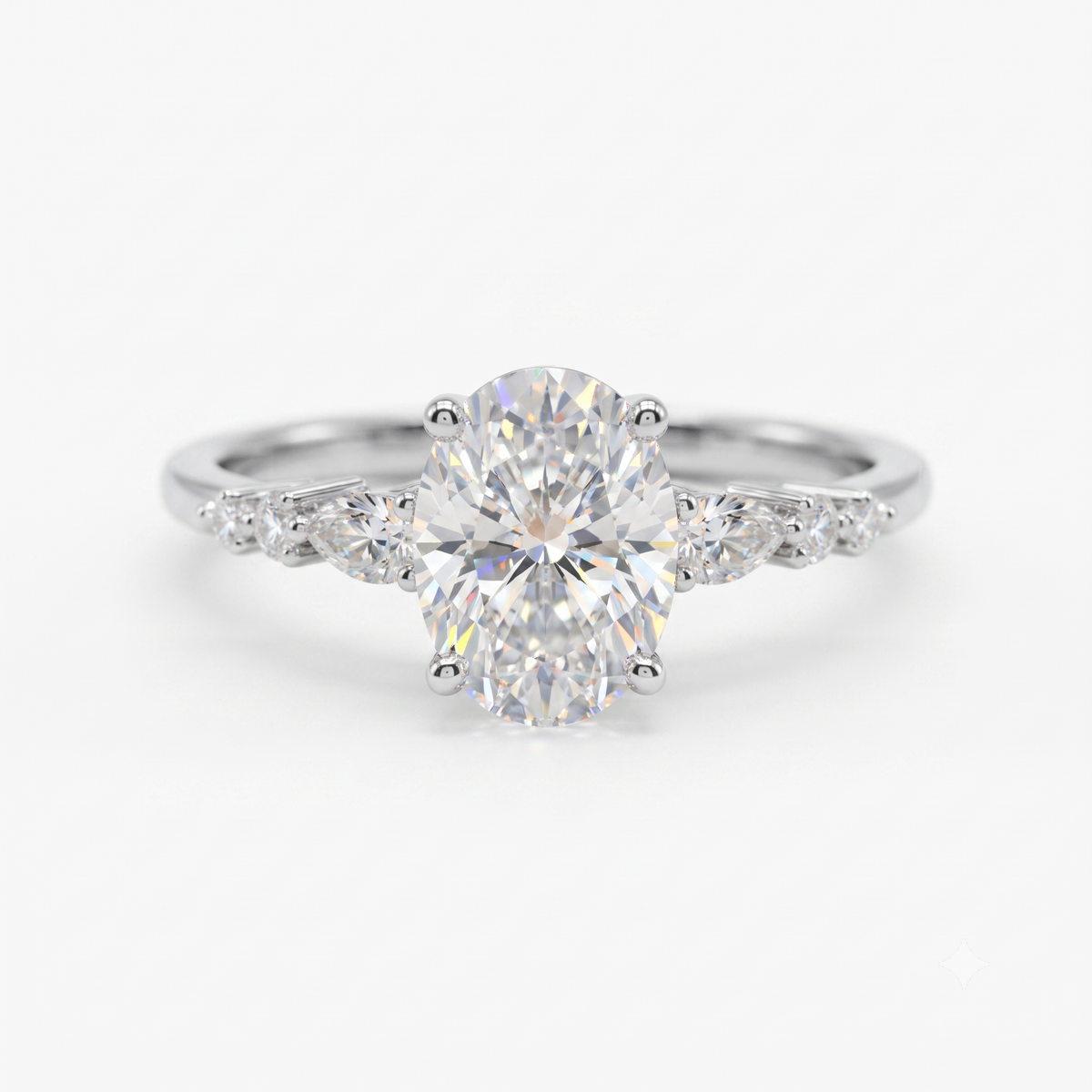 1.35 ct Oval Lab-Grown Diamond Ring | 14K Gold