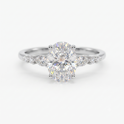 1.35 ct Oval Lab-Grown Diamond Ring | 14K Gold