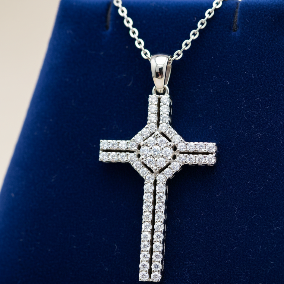 necklace with a cross on it
